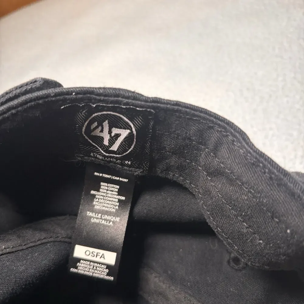 Vegas Golden Knights Hat 47 Brand Black Strapback NHL Hockey Cap OSFA